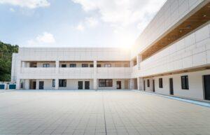 White school building
