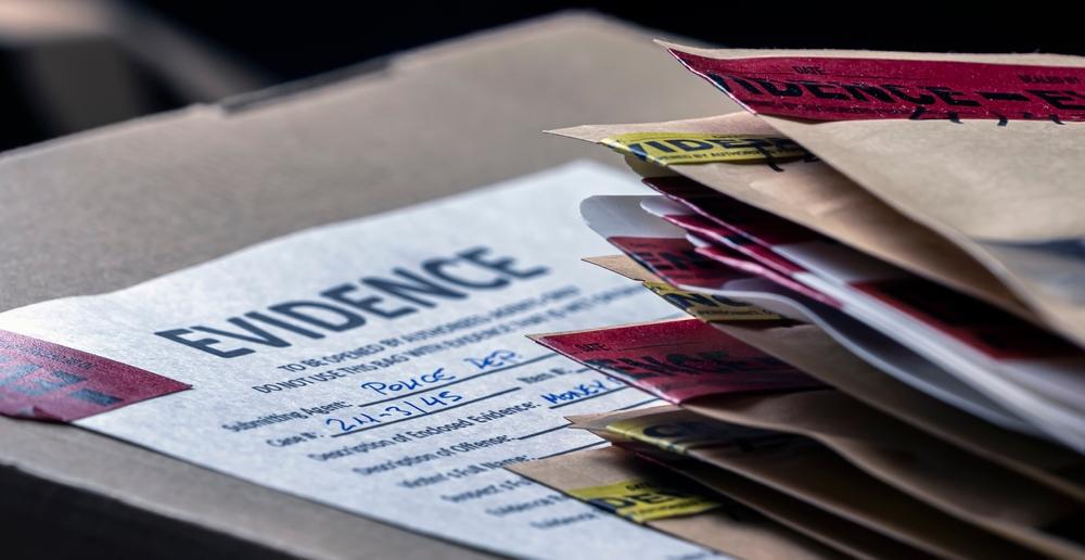 Collection of labeled evidence for a criminal case